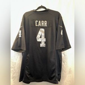 Las Vegas Raiders #4 Derek Carr Size XXL Nike On Field Jersey Black